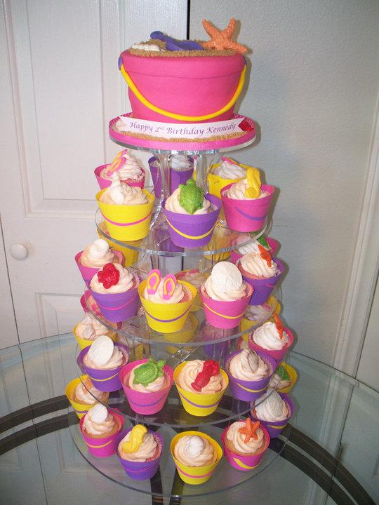 Sand Bucket Cupcake Tower from Cakes By Kim in Myrtle Beach, SC 29579